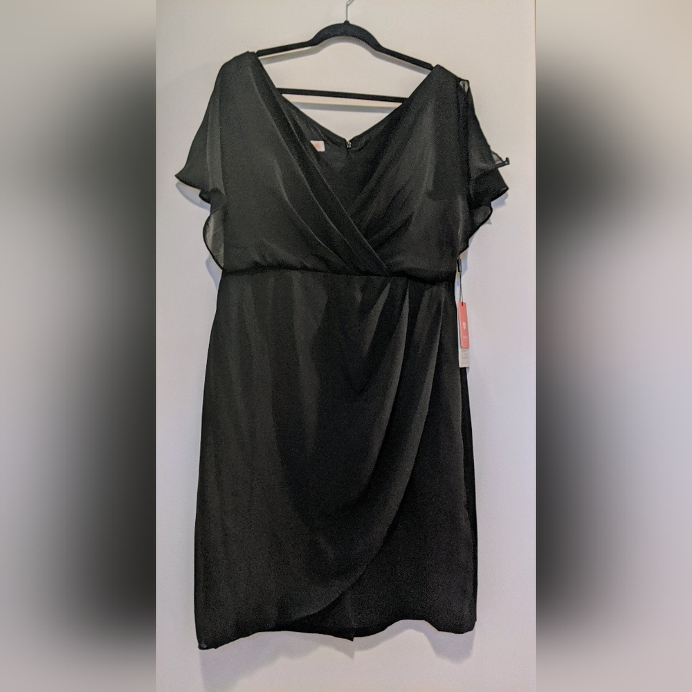 JJ's House NWT Little Black Dress Midi Length Wedding Season sz 16